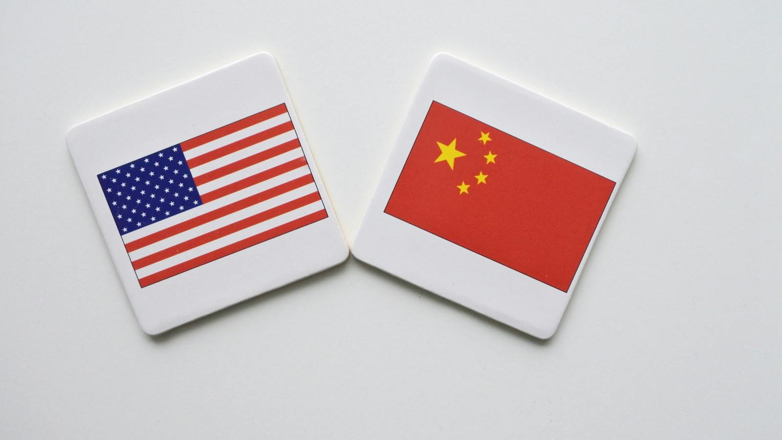 China and US Flags
