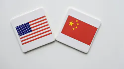 China and US Flags