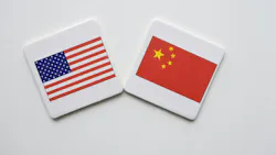 China and US Flags
