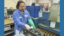 Gustavo Suarez in a manufacturing setting