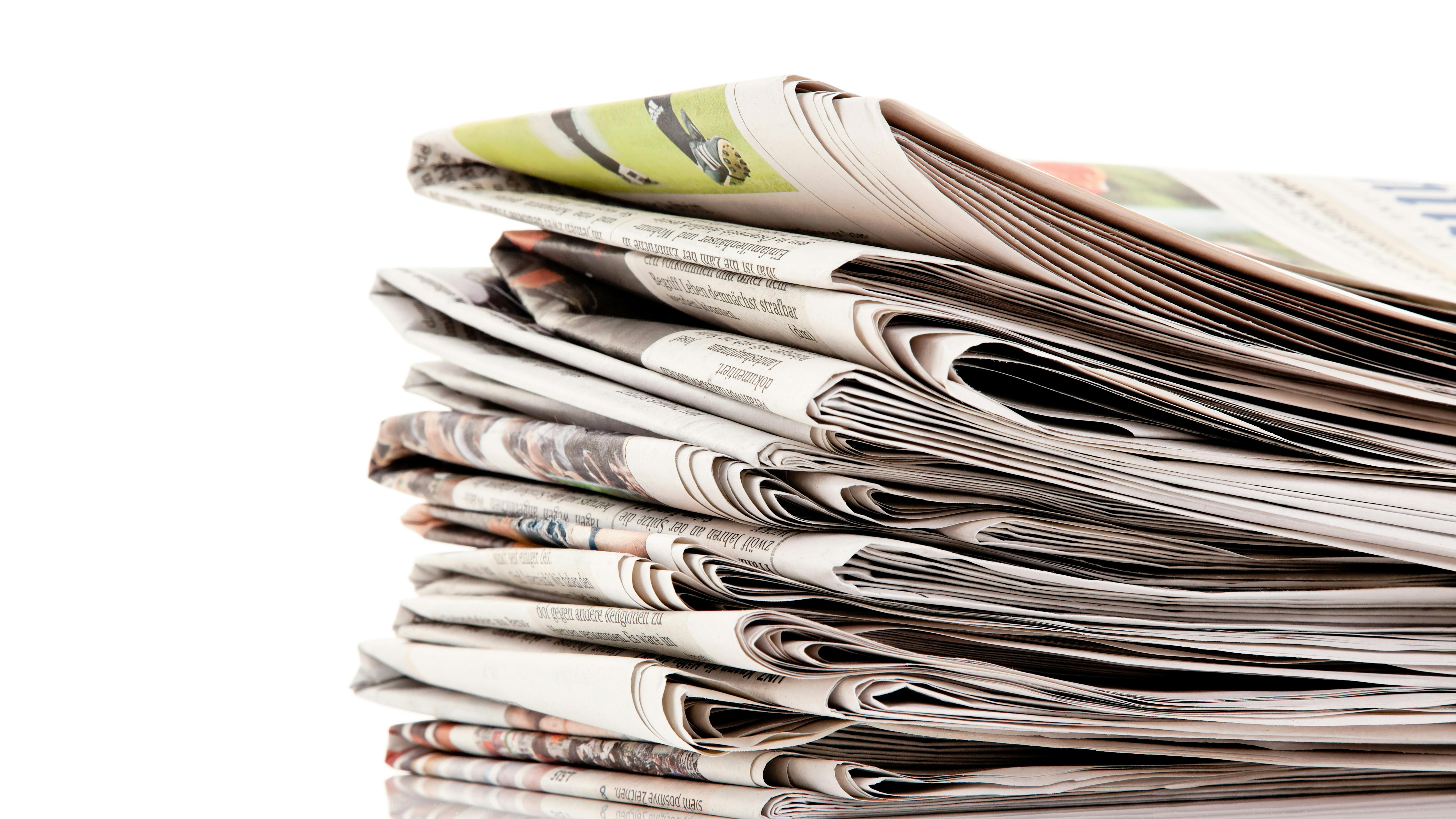 Stack of newspapers