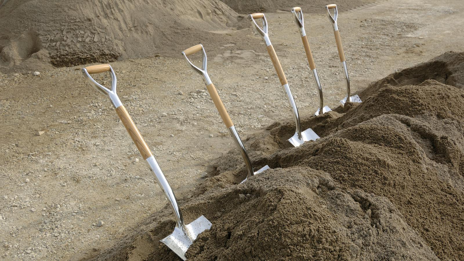 shovels in dirt